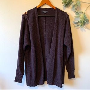 💖 American Eagle Purple Cardigan with Lace Detail